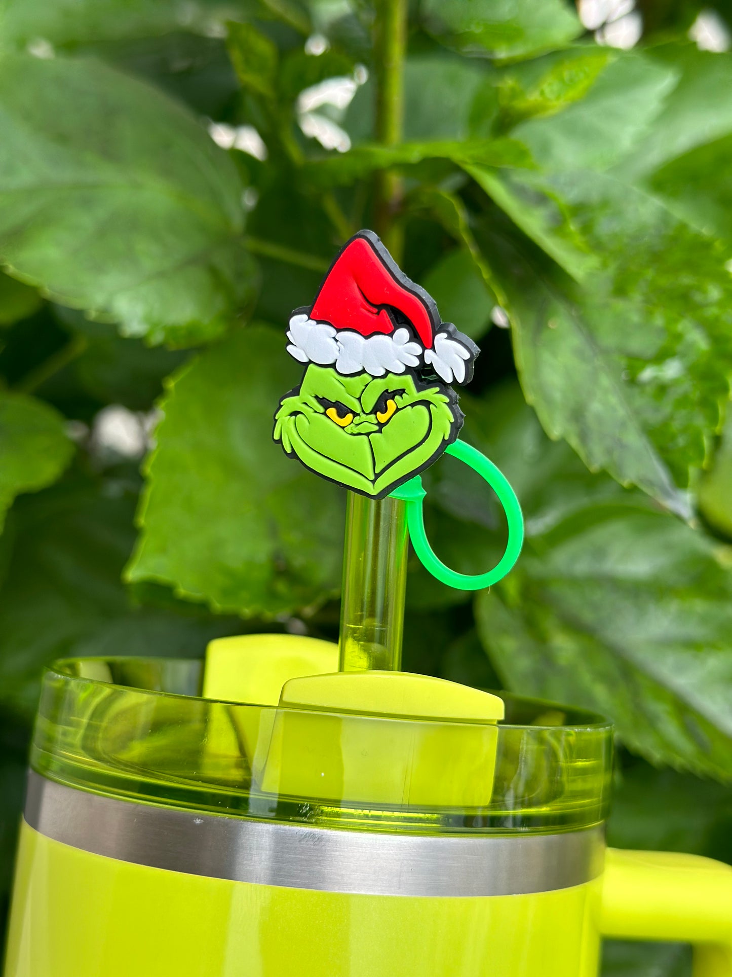 Pink Christmas Green Monster Tumbler Accessory separate or set