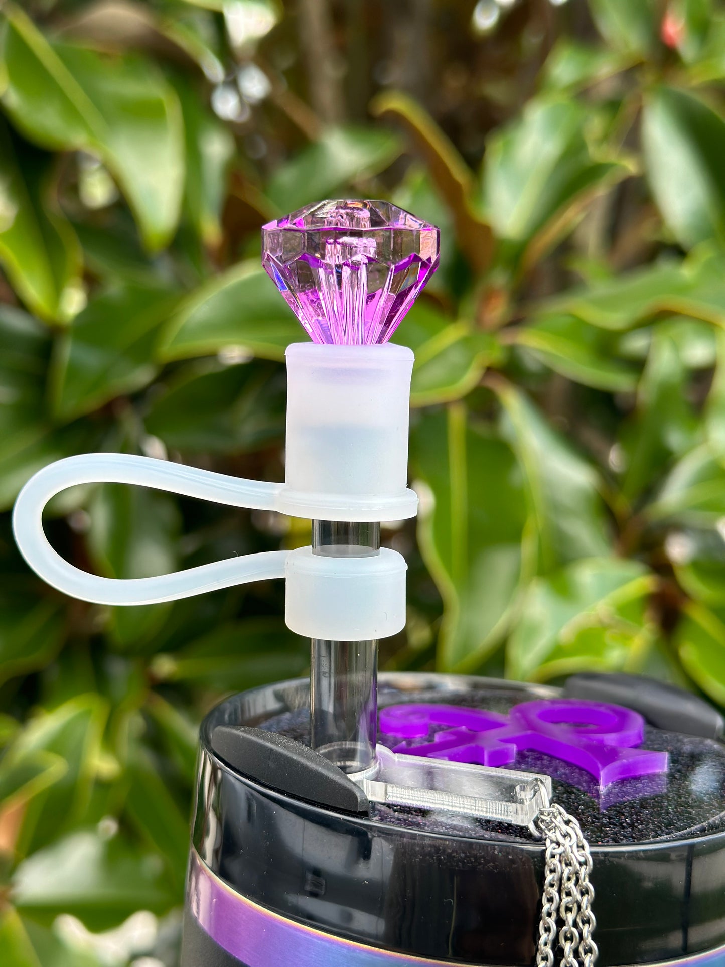 Purple & black Love symbol name plate and charms set tumbler name plate Tumbler Stanley Name plate, tumbler cup topper tumbler Accessories