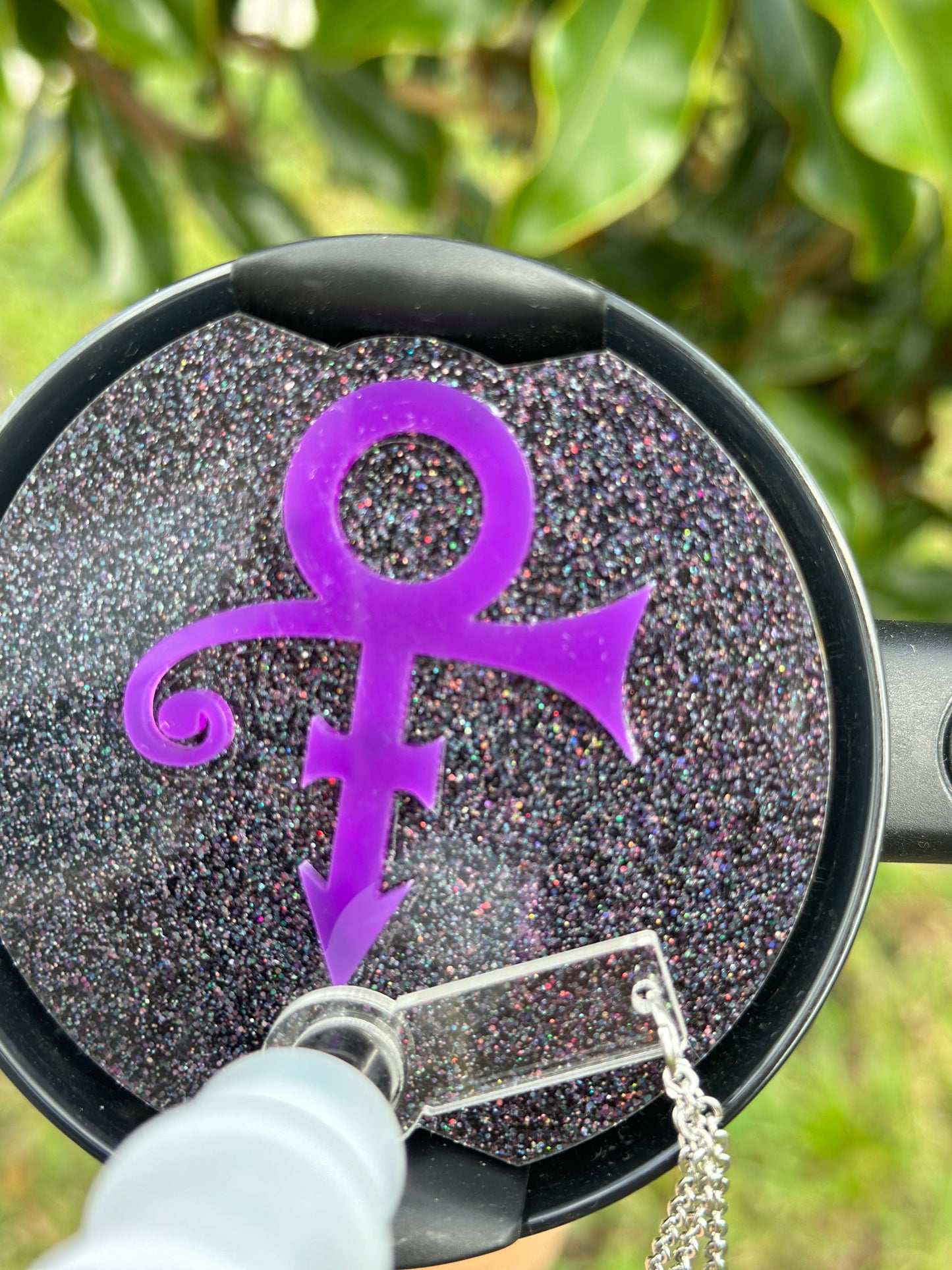 Purple & black Love symbol name plate and charms set tumbler name plate Tumbler Stanley Name plate, tumbler cup topper tumbler Accessories