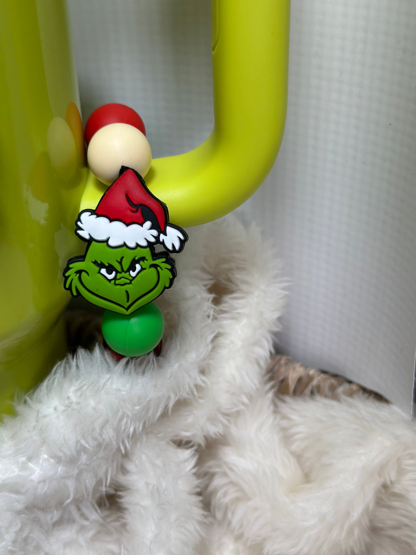 Pink Christmas Green Monster Tumbler Accessory separate or set