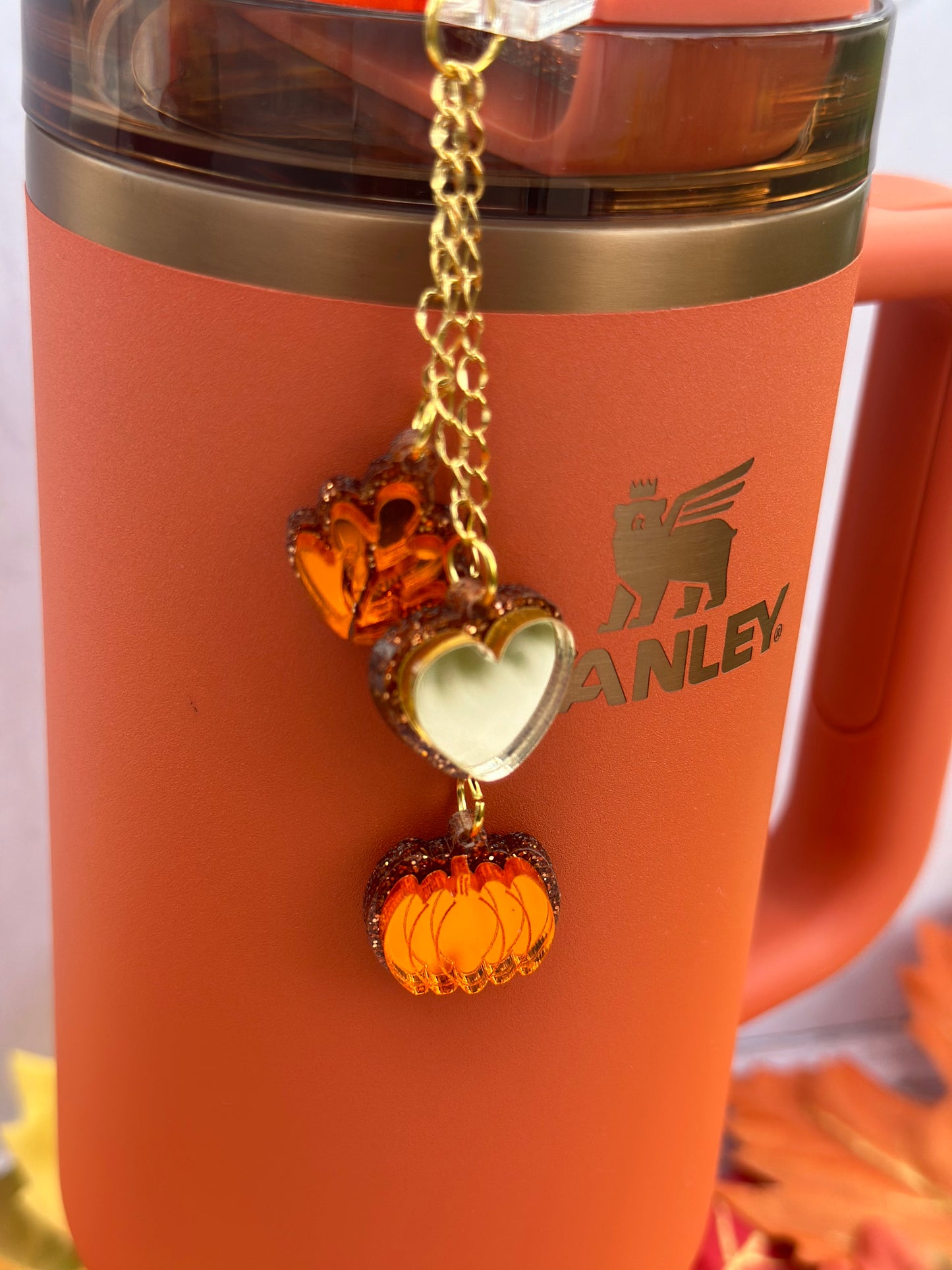 Pumpkin Fall Stanley Topper Halloween Name Tumbler Topper Spooky Season Topper Plate Autumn Fall topper Name Plate Personalized Pumpkin