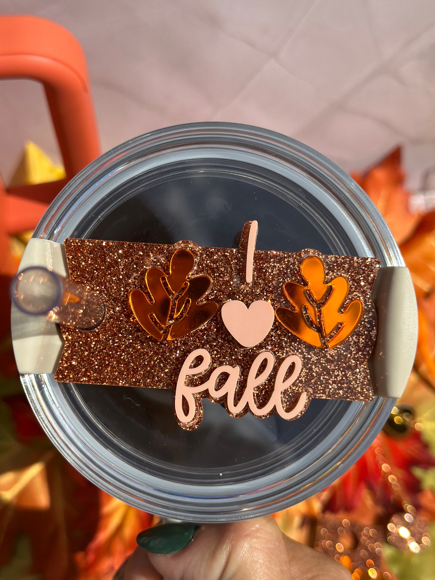 Pumpkin Fall Stanley Topper Halloween Name Tumbler Topper Spooky Season Topper Plate Autumn Fall topper Name Plate Personalized Pumpkin