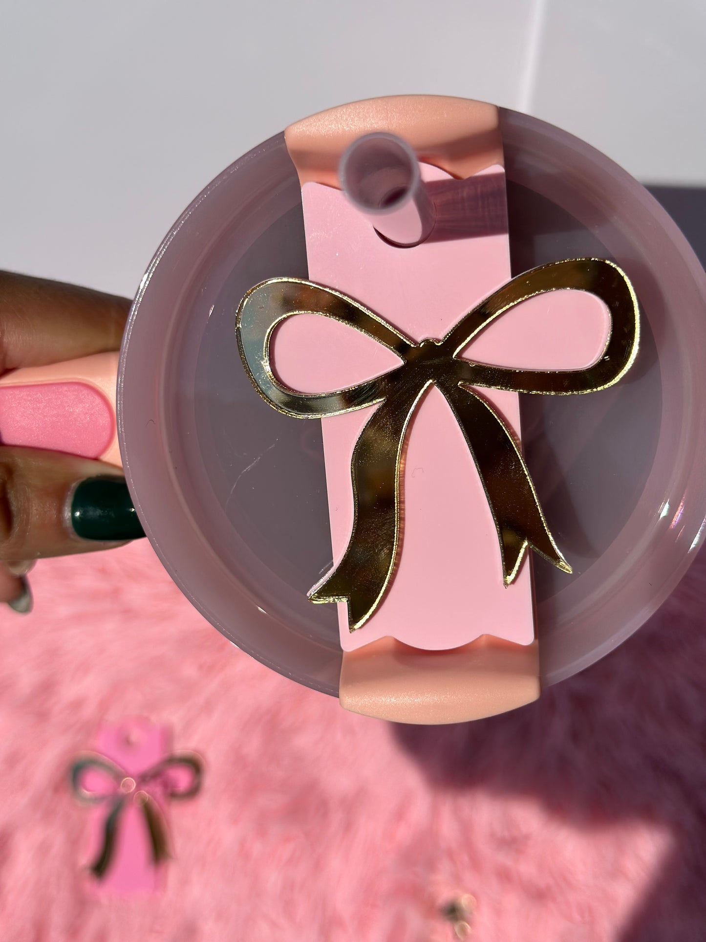 Peach and Cream Barbie |Stanley inspired Topper and Charm set