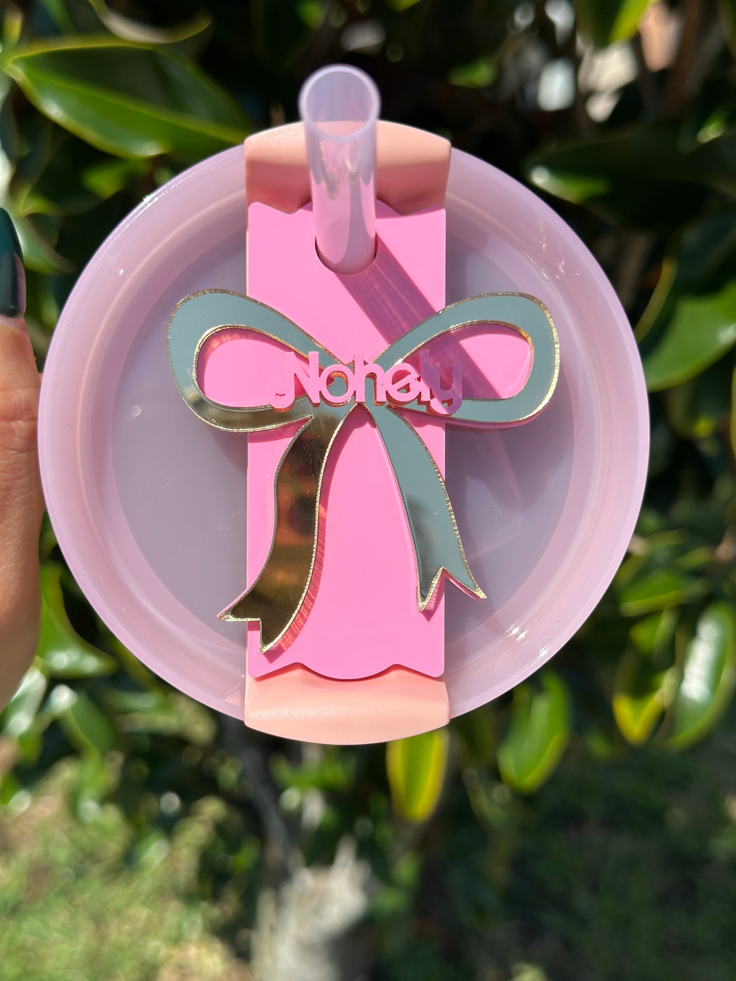 Peach and Cream Barbie |Stanley inspired Topper and Charm set