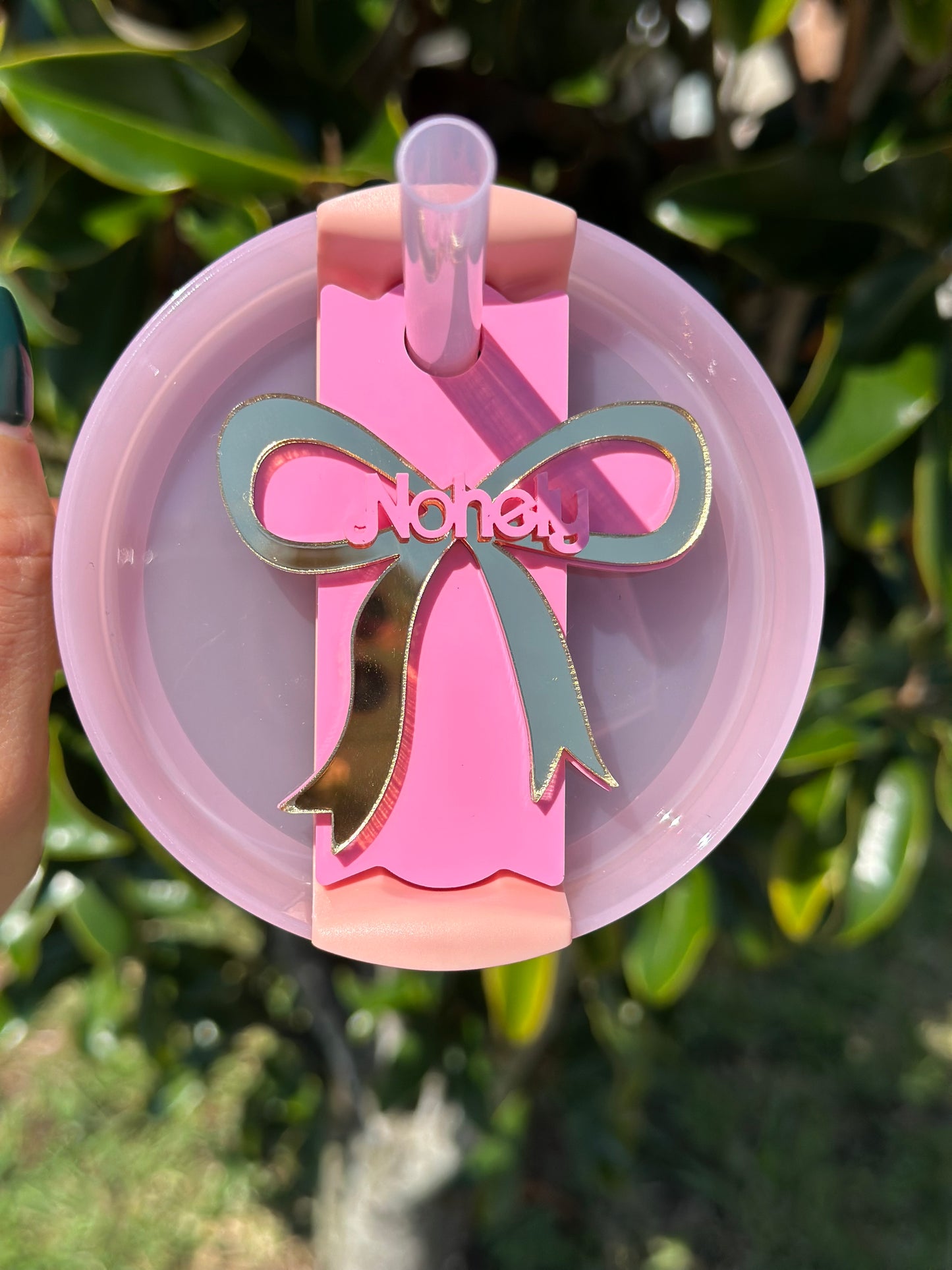 Peach and Cream Barbie |Stanley inspired Topper and Charm set