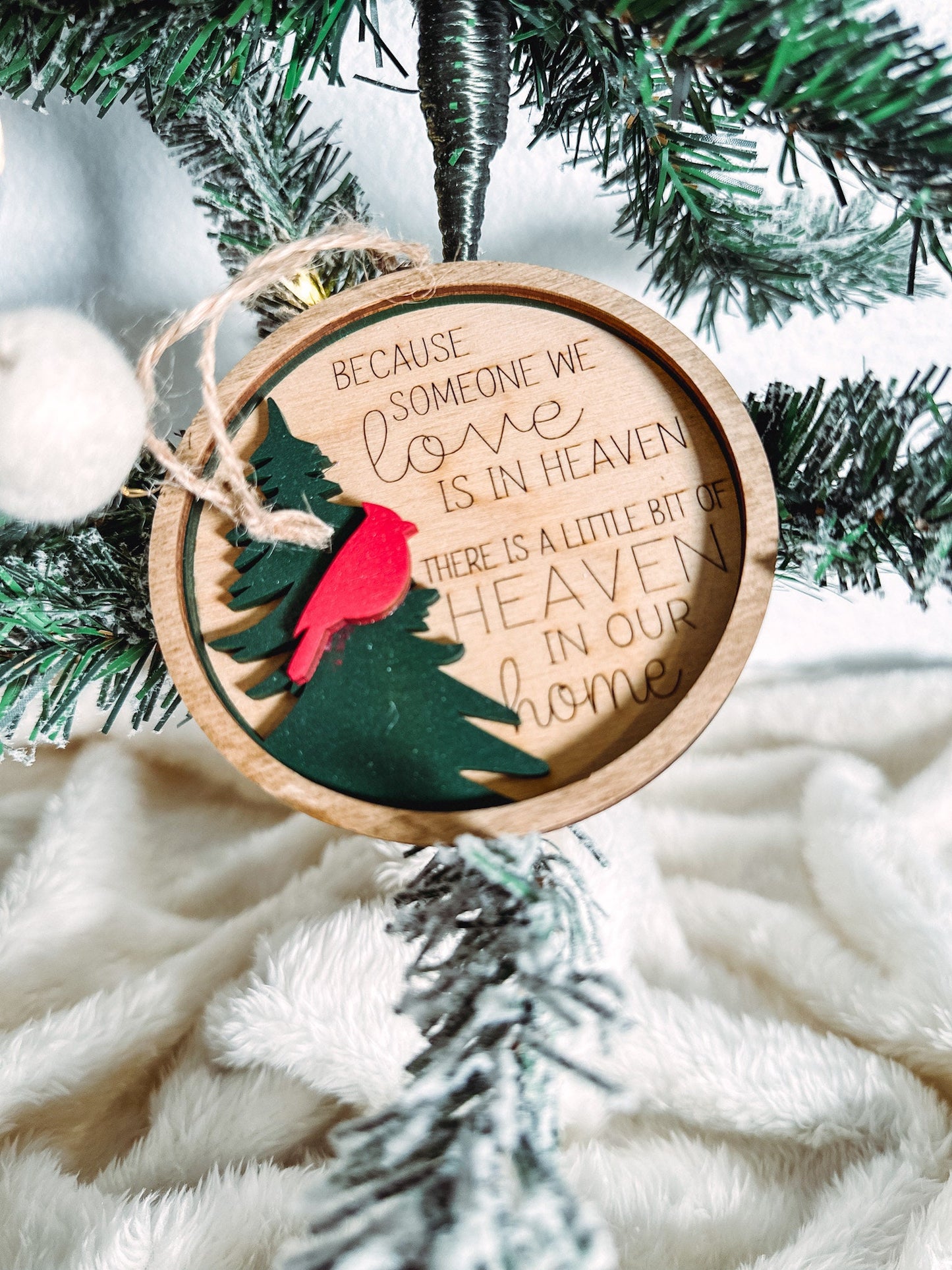 Cardinal Memorial Christmas Ornament Personalized Sympathy Gift Holiday Tree Ornament  Always With You Thinking of You Remembrance Gift