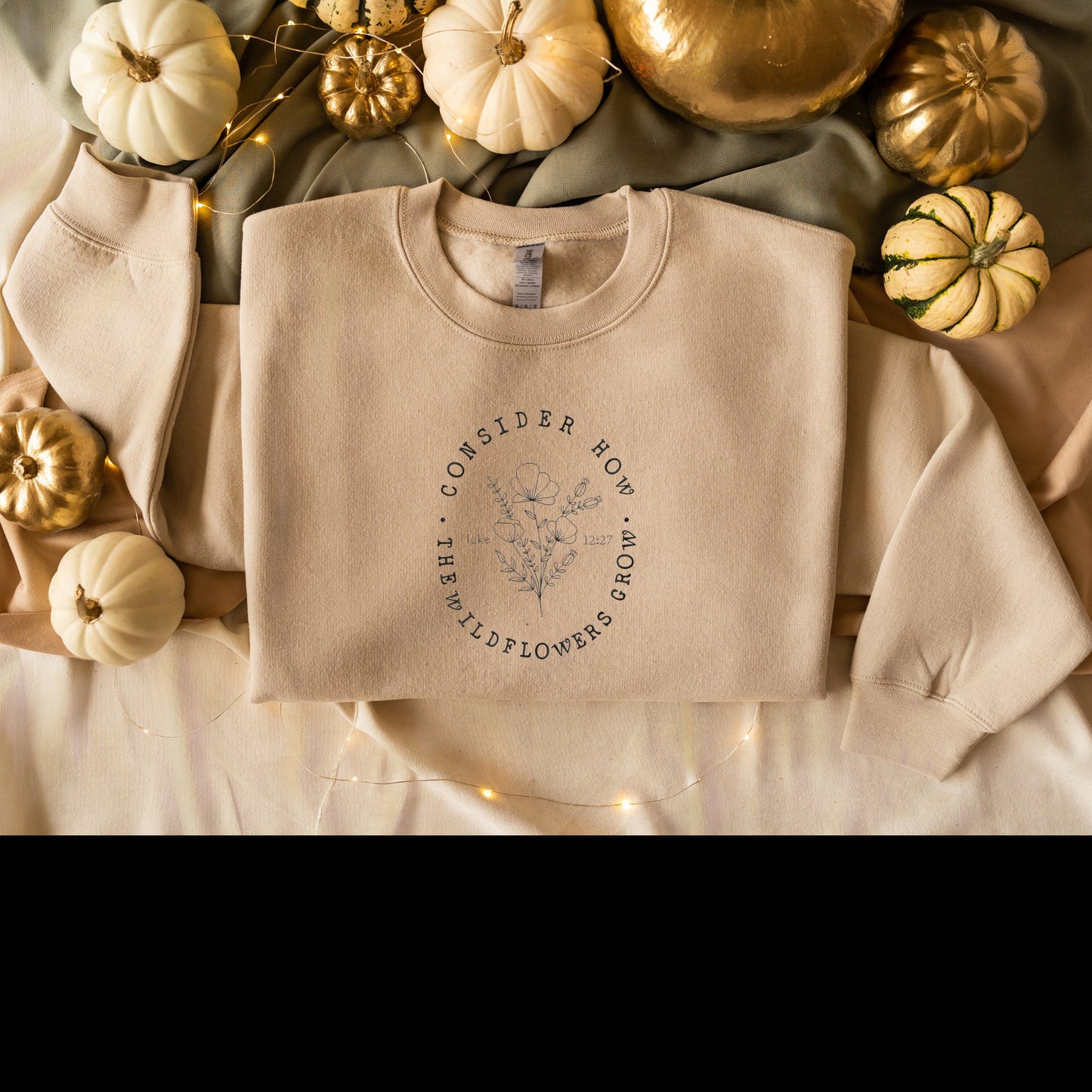 Consider How The Wildflowers Grow Sweatshirt Embroidery Consider the Wildflowers Bible Verse Shirt Wildflower Sweatshirt Gift for Christian