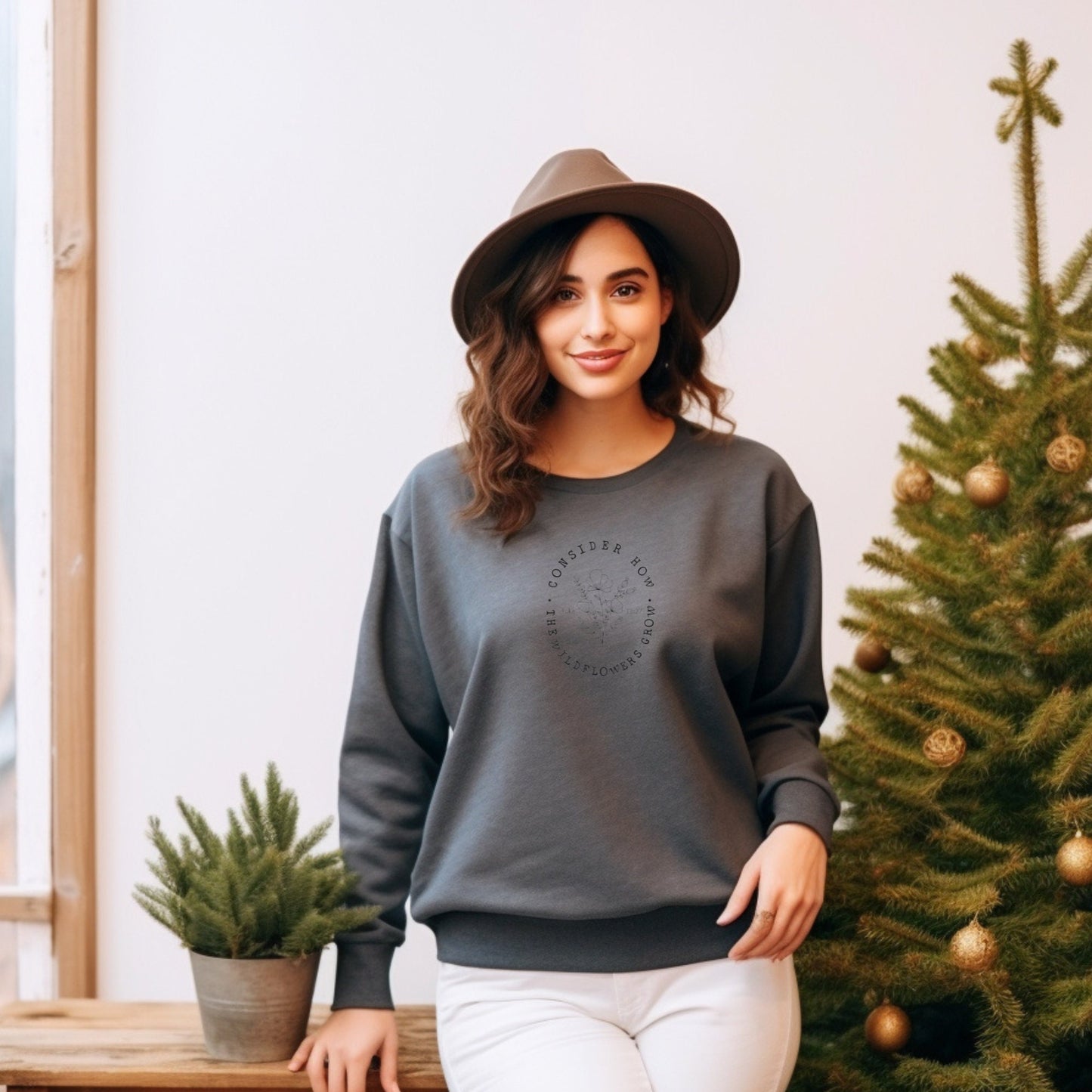 Consider How The Wildflowers Grow Sweatshirt Embroidery Consider the Wildflowers Bible Verse Shirt Wildflower Sweatshirt Gift for Christian