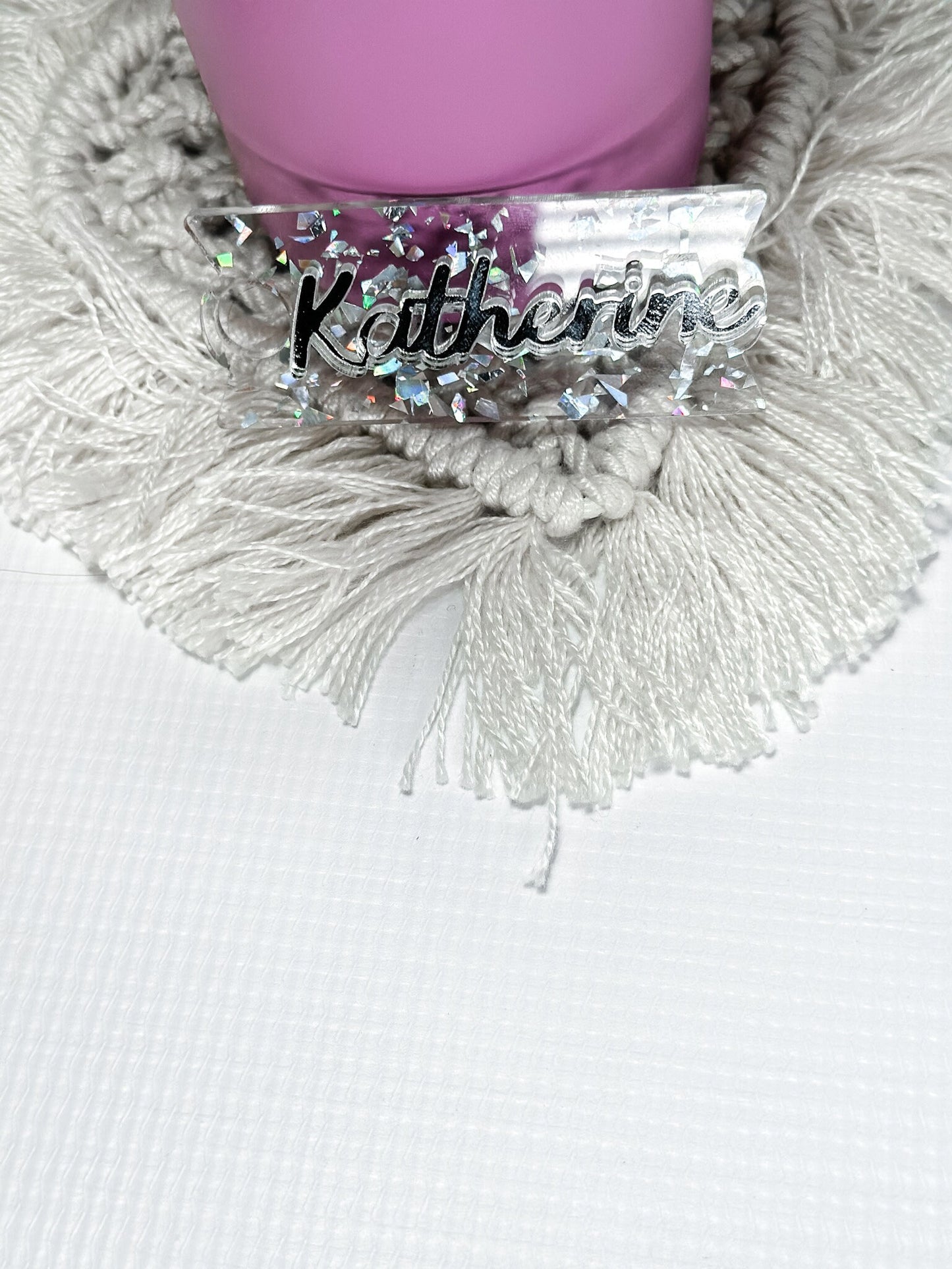 Stanley Quencher 2.0 Cup Name Plate 40oz Quencher H2.0 Tumbler  Custom ame Tag Personalized name plate for tumbler Custom Stanley Name Plate