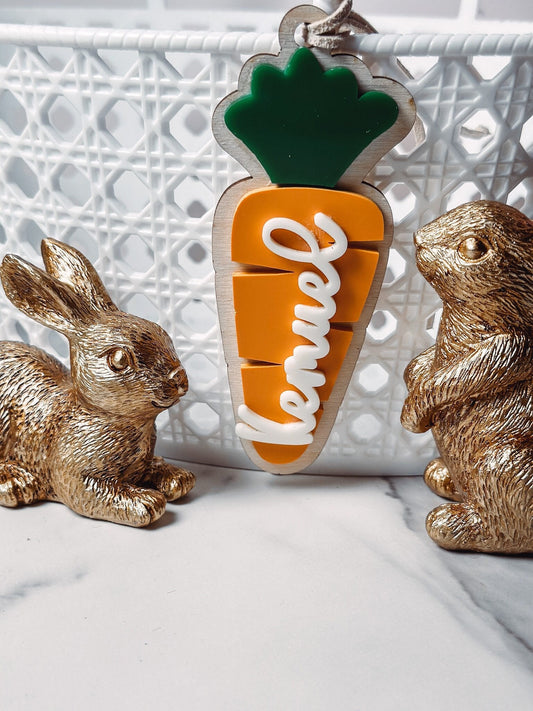 Easter Basket Tag Personalized Easter Basket Name Tag Custom Easter Tag Carrot Easter Tag Custom Carrot Tag Personalized Name Tag for basket