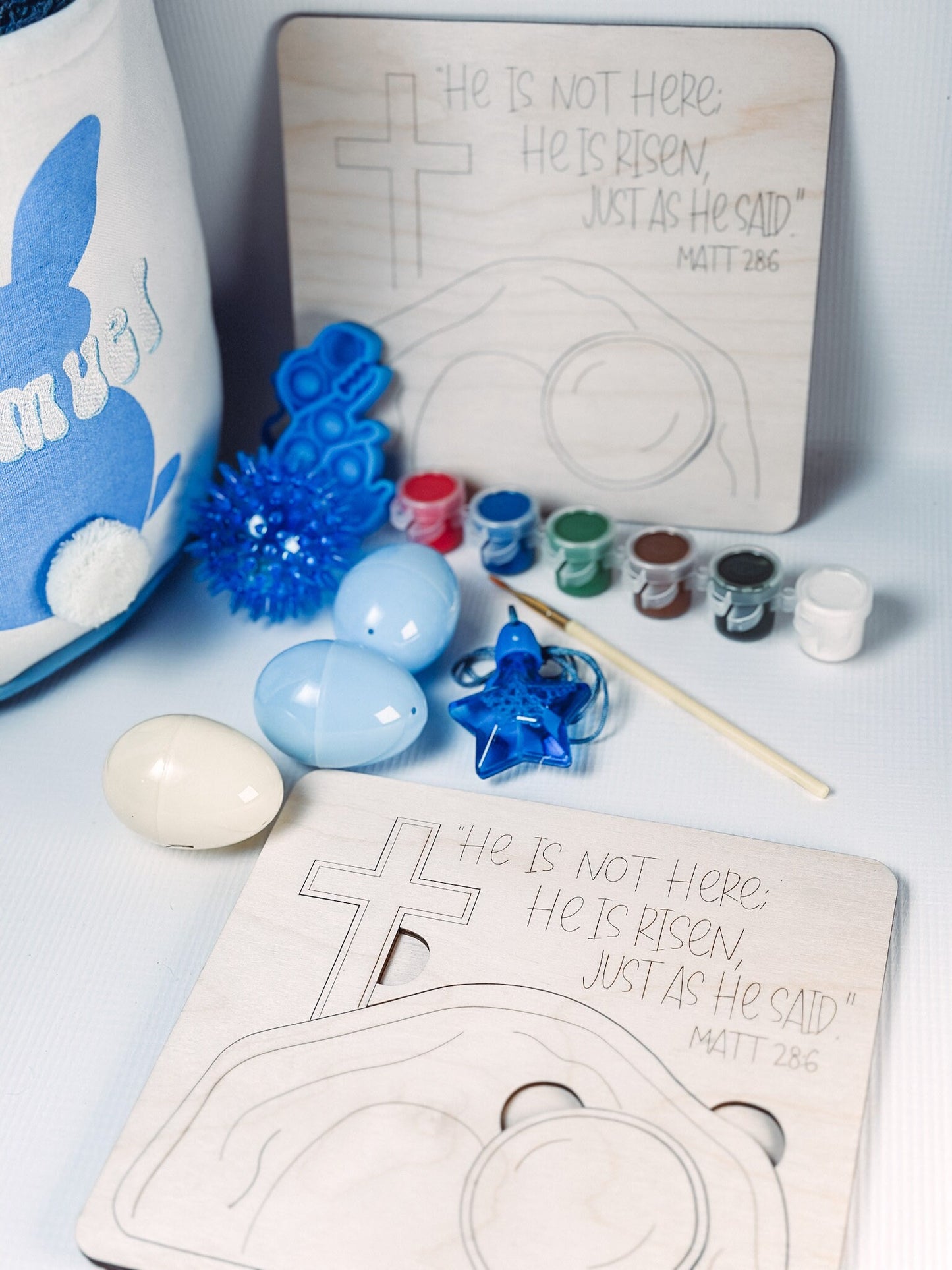 Easter basket Personalized Easter Basket filled Resurrection  Puzzle Easter Activity Christian Puzzle boy girl  Easter Basket Gift for kids