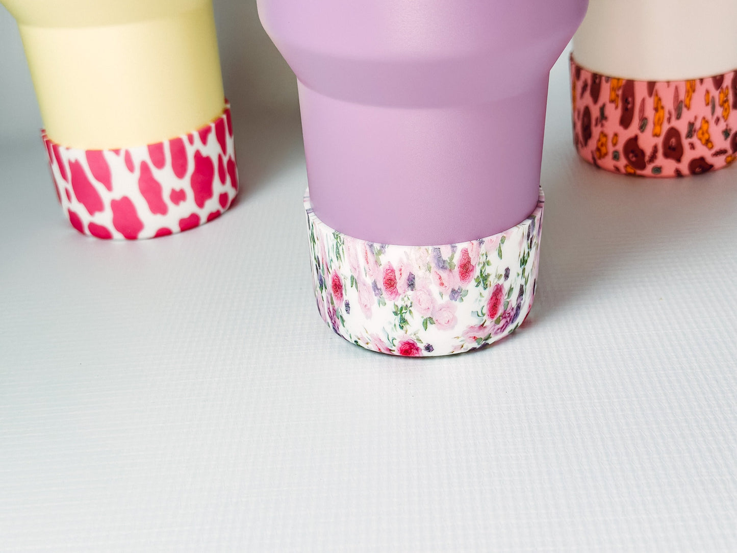 Pinted Silicone Boot for tumblers40oz & 30oz Silicone Boot protector Tumbler Boot Accessories Floral Silicone Boot bear Silicone Boot