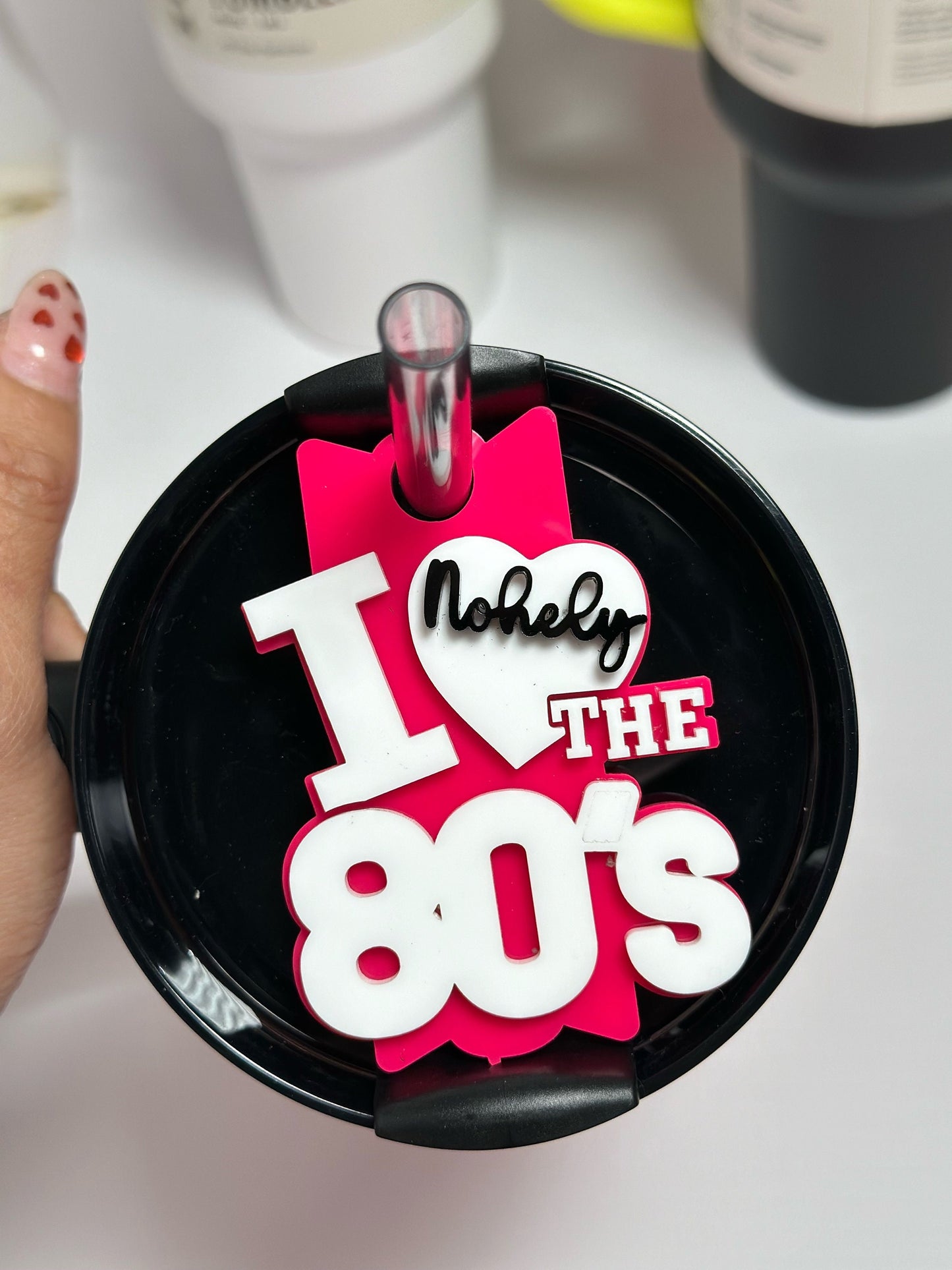 Personalized Name Plate for Tumbler Custom Tumbler Topper tumbler 30oz 40oz Lids H2.0 Cassette name topper Neon Tumbler Name Plate