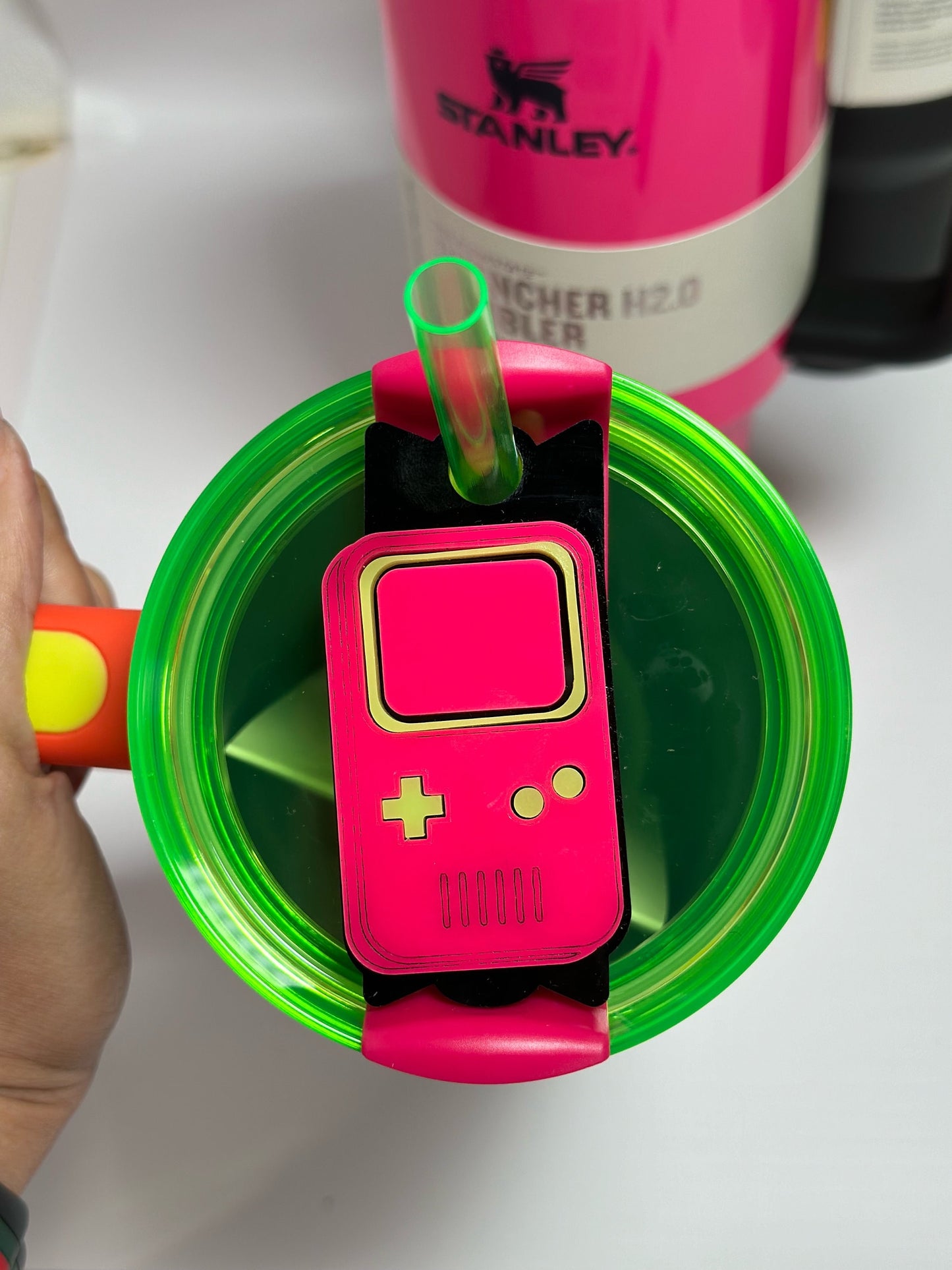 Personalized Name Plate for Tumbler Custom Tumbler Topper tumbler 30oz 40oz Lids H2.0 Gameboy name tag Neon Tumbler Name Plate
