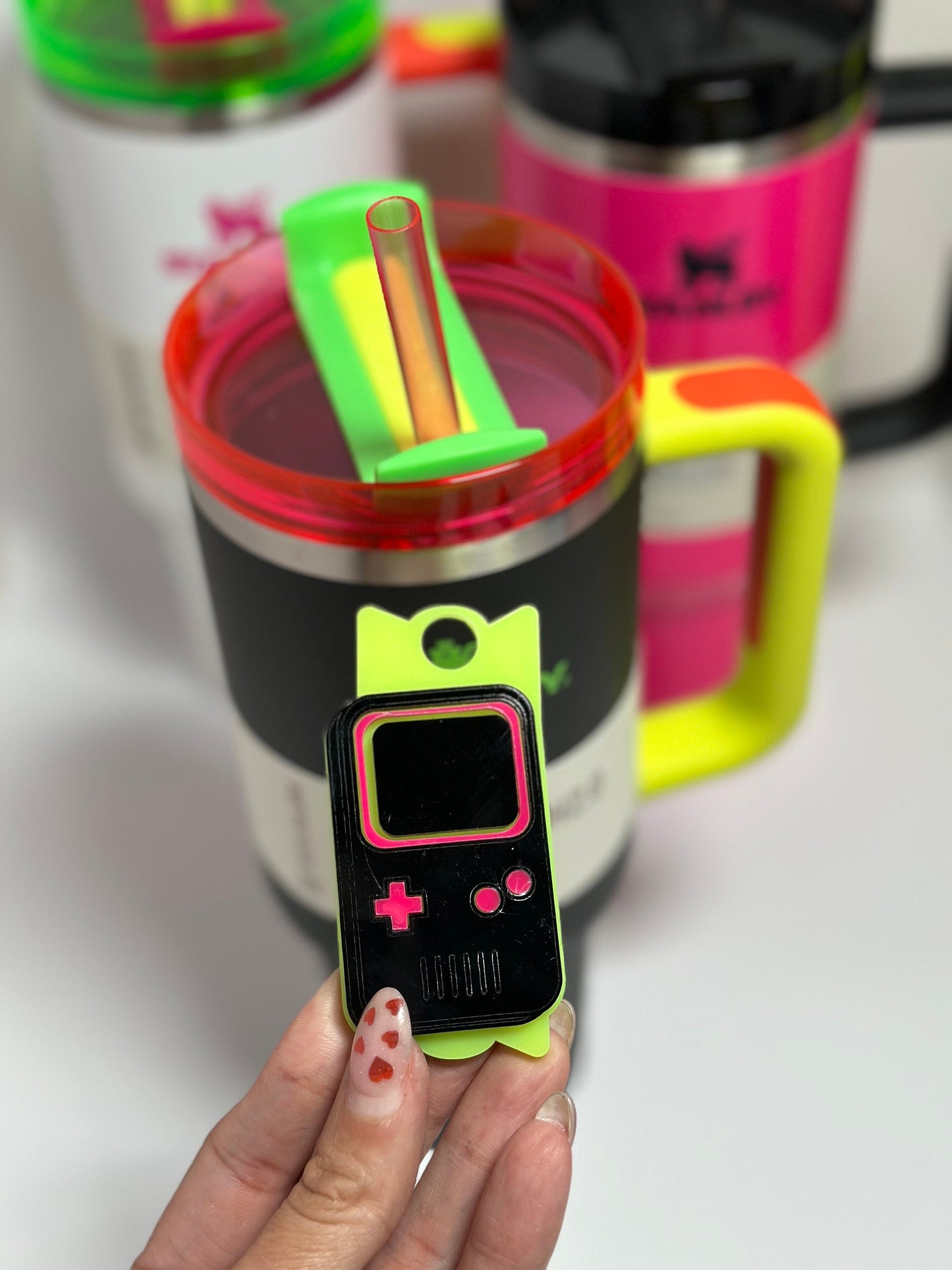 Personalized Name Plate for Tumbler Custom Tumbler Topper tumbler 30oz 40oz Lids H2.0 Cassette name topper Neon Tumbler Name Plate