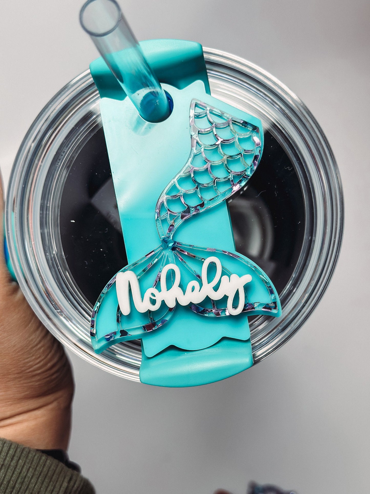 Personalized Tumbler Plate Mermaids Name Tag Accessory Custom Tumbler Name Tag Tumbler Topper Name Plates Mermaid Gift Women Gift for her