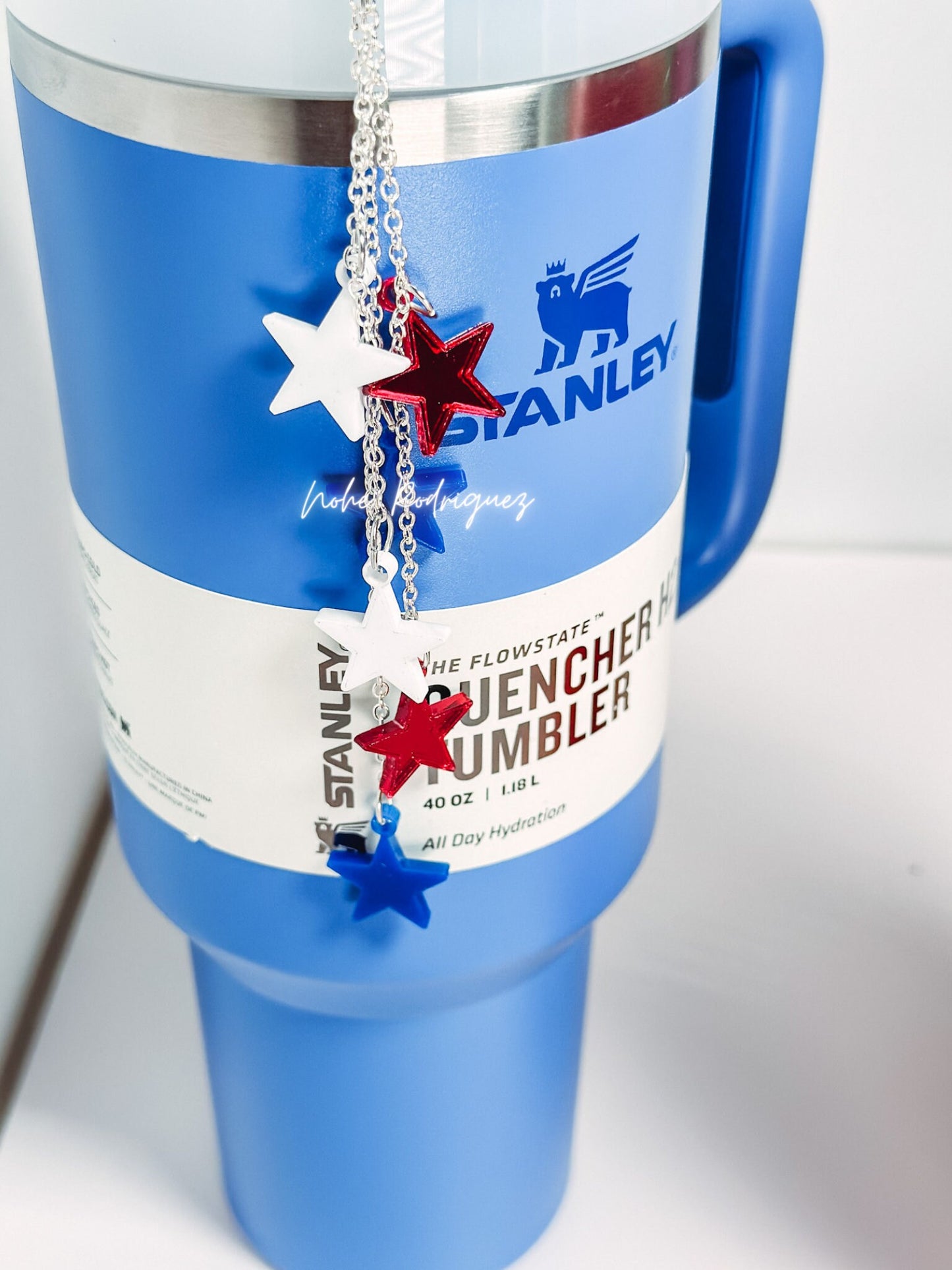 Personalized Tumbler Name Plate 4th of July set Name Plate Quencher Name Tag USA TumblerTopper Holiday Tumbler Topper America topper