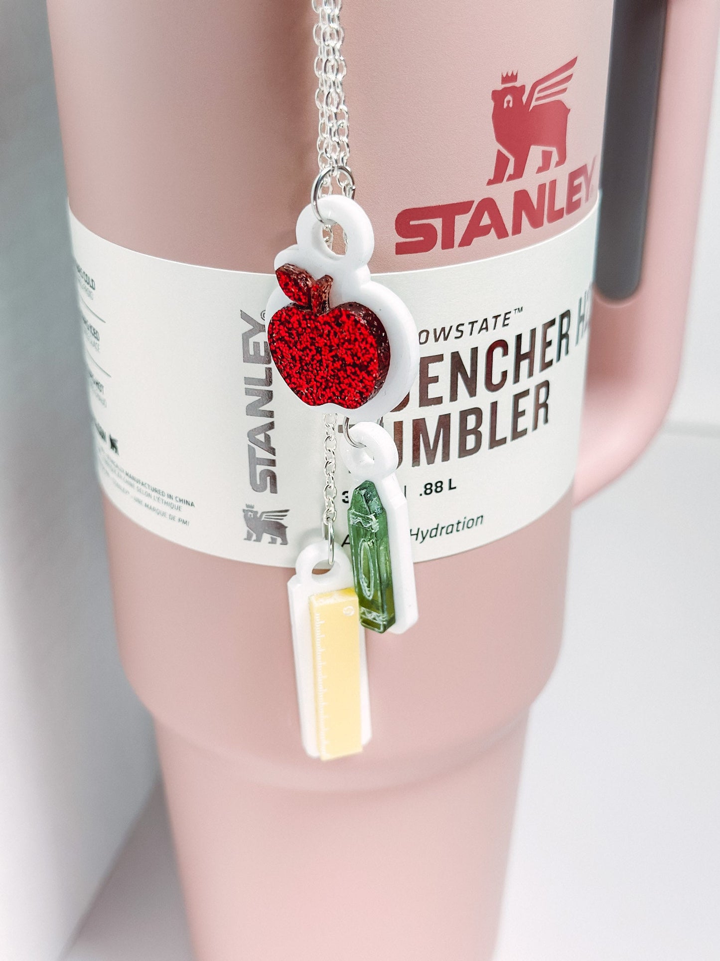 Teacher tumbler Topper Pencil Tumbler Teacher Name Plate Pencil Tumbler Name Tag Cup Accessories Teacher Gift Teacher Appreciation Charms