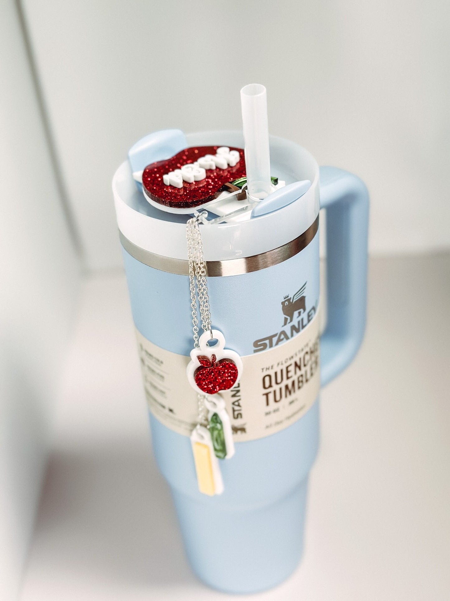 Teacher tumbler Topper Pencil Tumbler Teacher Name Plate Pencil Tumbler Name Tag Cup Accessories Teacher Gift Teacher Appreciation Charms