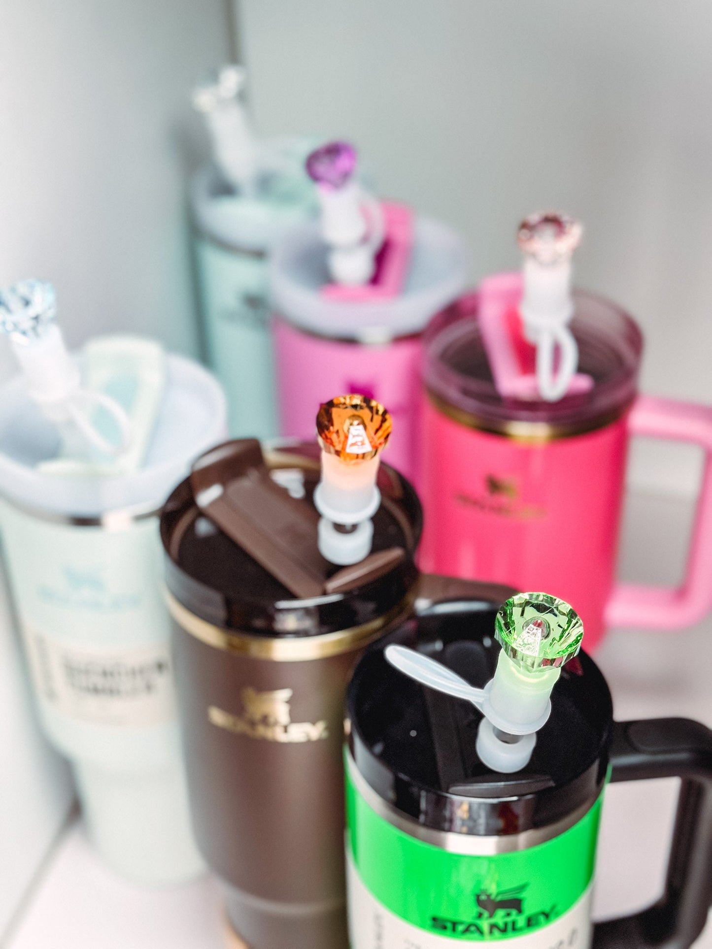 Straw Topper Cover Diamond Edition Topper Straw topper for tumbler 40oz silicone straw cap topper