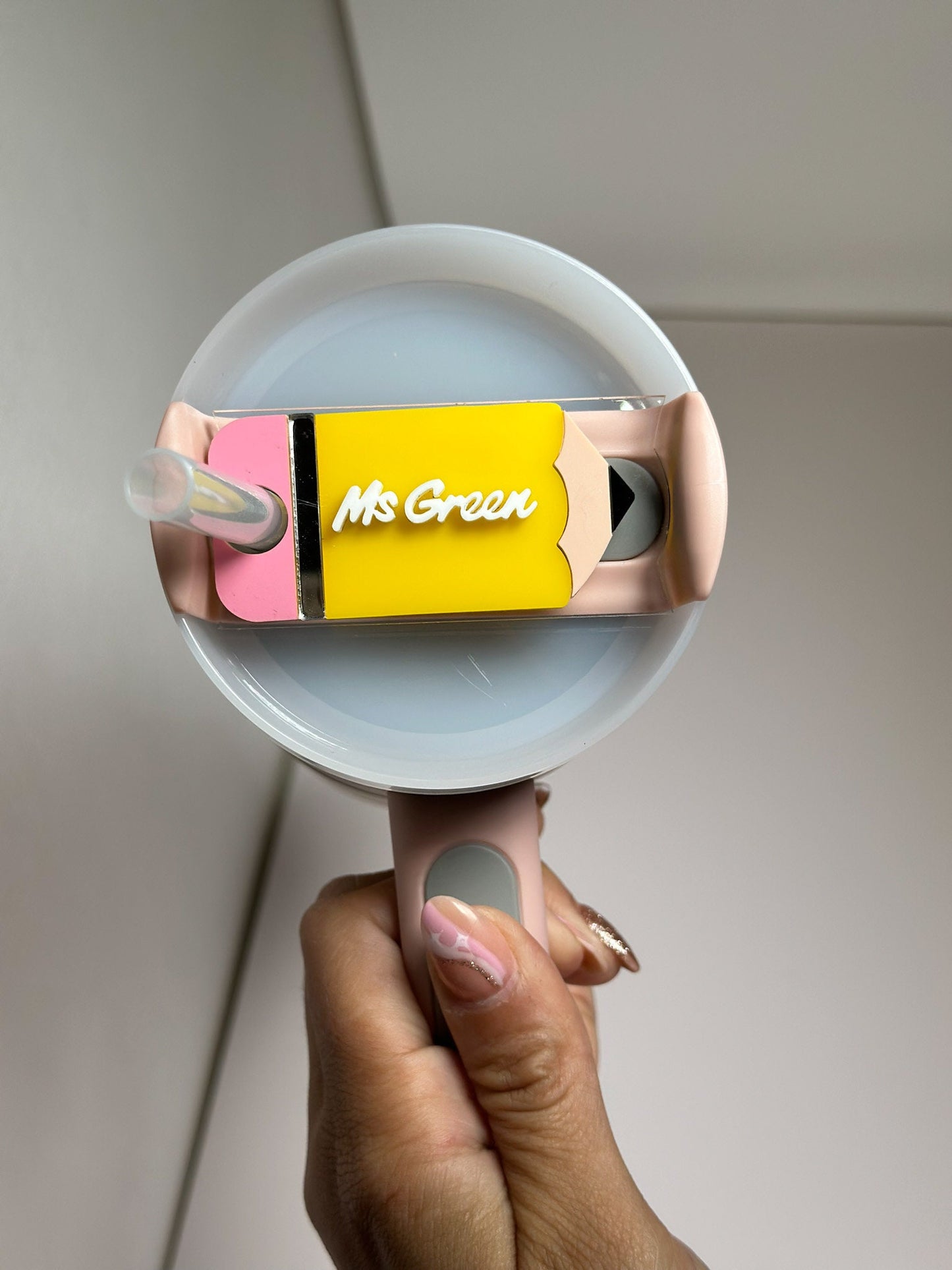 Teacher tumbler Topper Pencil Tumbler Teacher Name Plate Pencil Tumbler Name Tag -Cup Accessories - Gifts for Teachers Teacher Appreciation