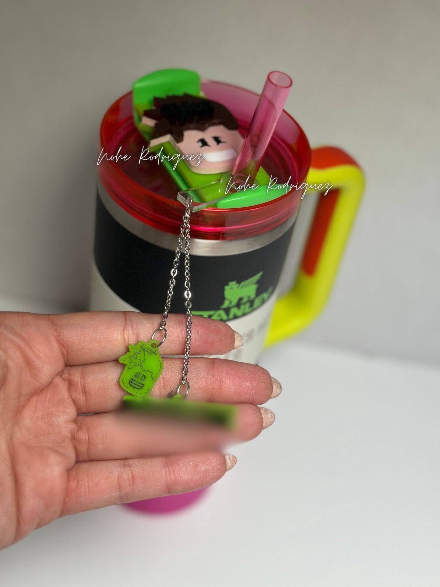 Gamer Inspired Tumbler Name Plate & Tag  Custom Name Tumbler Accessories Personalized Roblox Tumbler Charm Set kid name plate tumbler topper