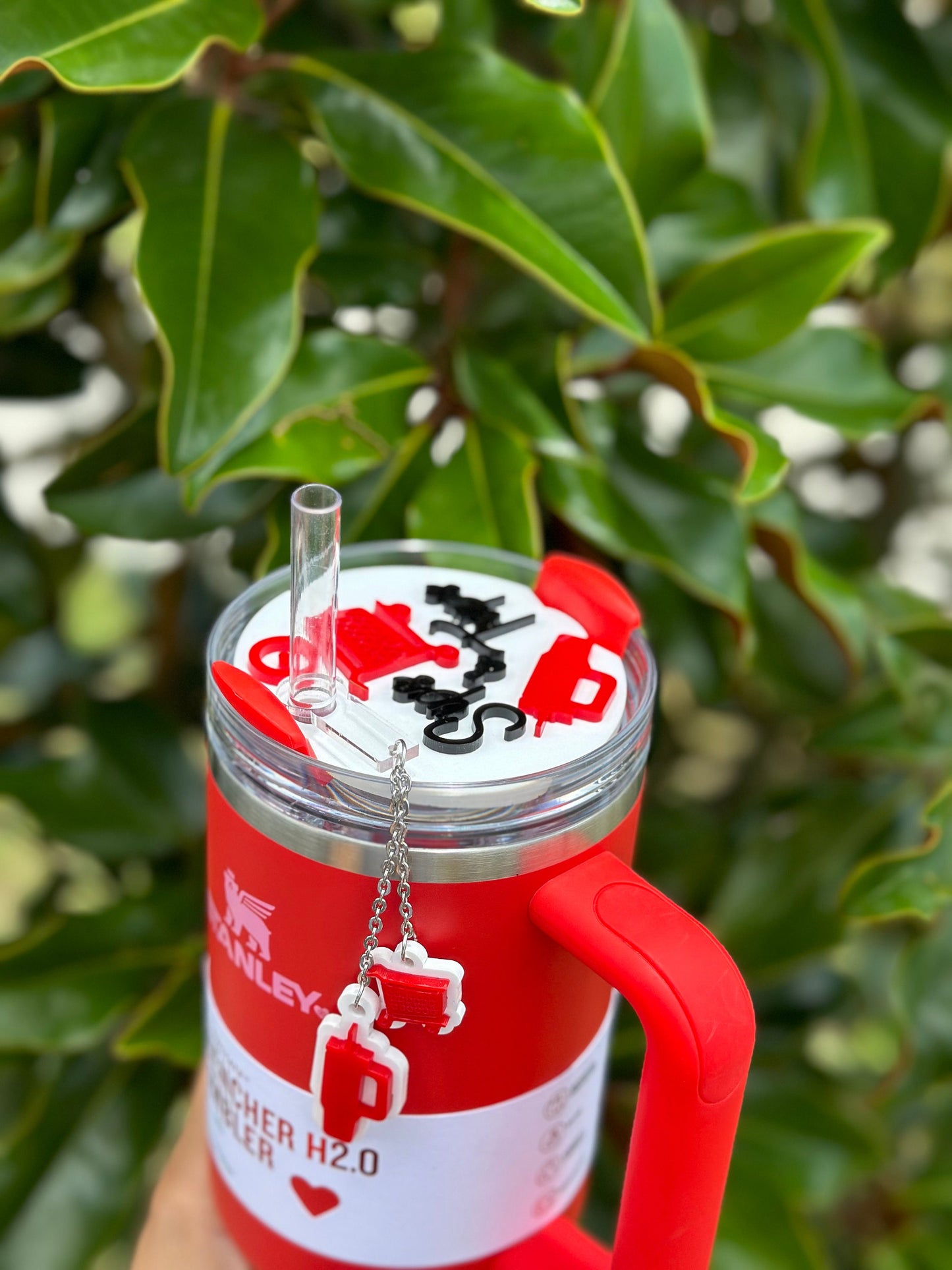Sips & Trips Tumbler Topper and Charms Set Custom Tumbler Accessories | Stanley Tumbler Charm Set Shopping and Sipping Theme shopper lover