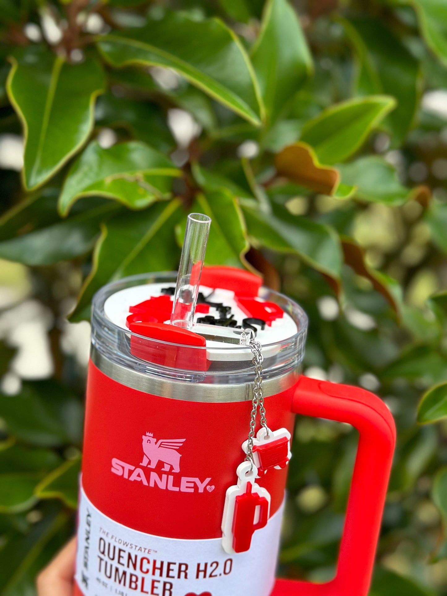 Sips & Trips Tumbler Topper and Charms Set Custom Tumbler Accessories | Stanley Tumbler Charm Set Shopping and Sipping Theme shopper lover