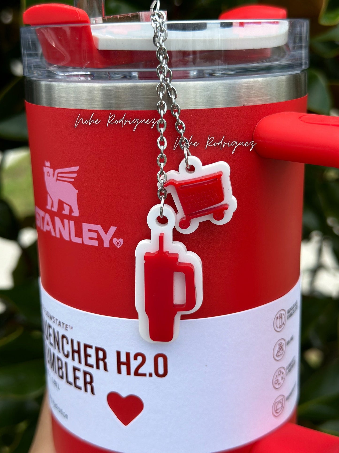 Sips & Trips Tumbler Topper and Charms Set Custom Tumbler Accessories | Stanley Tumbler Charm Set Shopping and Sipping Theme shopper lover