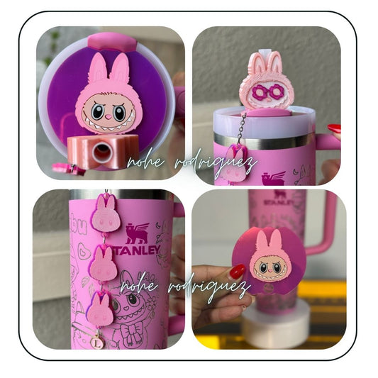 Custom Engraved Stanley + Labubu Accessory Set