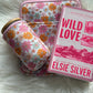 Soft Girl Coffee Cozy Sleeve | Reusable Iced & Hot Cup Holder for 16–22oz | Floral Print | Eco-Friendly Gift for Book Lovers Coffee Queens