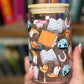 Small Town Cowboy Romance Glass Cup – 16oz Booktrope Can Glass with Bamboo Lid + Straw