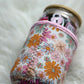 Soft Girl Coffee Cozy Sleeve | Reusable Iced & Hot Cup Holder for 16–22oz | Floral Print | Eco-Friendly Gift for Book Lovers Coffee Queens