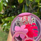 Pink Aloha Tropical Flower Tumbler Topper Hibiscus Flower Tag Personalized Flower Topper Tumbler Name Plate Topper Personalized Tumbler Accessory Pink Parade