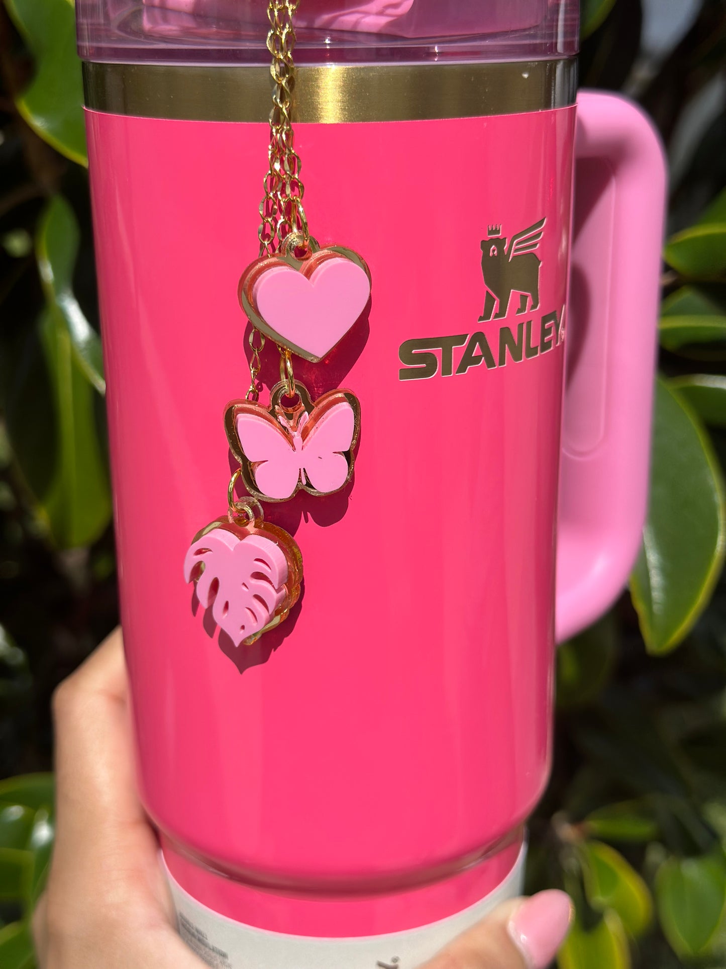 Pink Aloha Tropical Flower Tumbler Topper Hibiscus Flower Tag Personalized Flower Topper Tumbler Name Plate Topper Personalized Tumbler Accessory Pink Parade