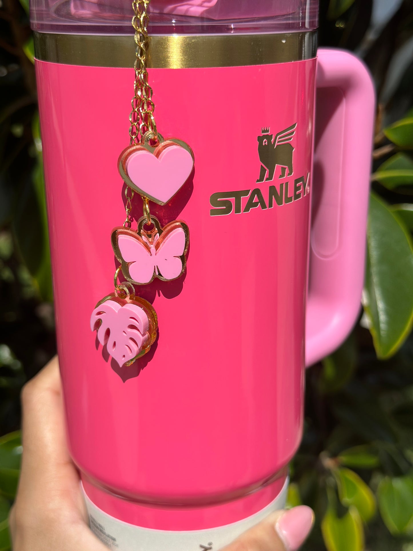 Pink Aloha Tropical Flower Tumbler Topper Hibiscus Flower Tag Personalized Flower Topper Tumbler Name Plate Topper Personalized Tumbler Accessory Pink Parade