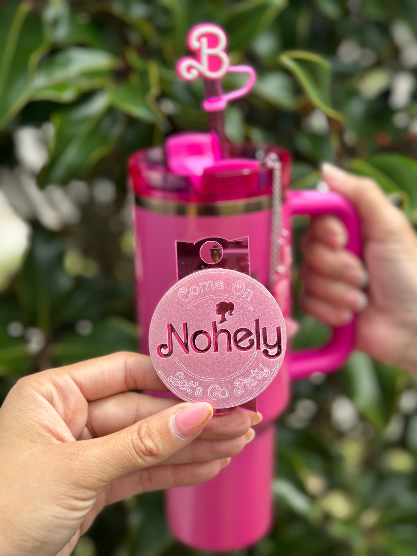 Come on let's Party Girly Personalized Name plate Tumbler