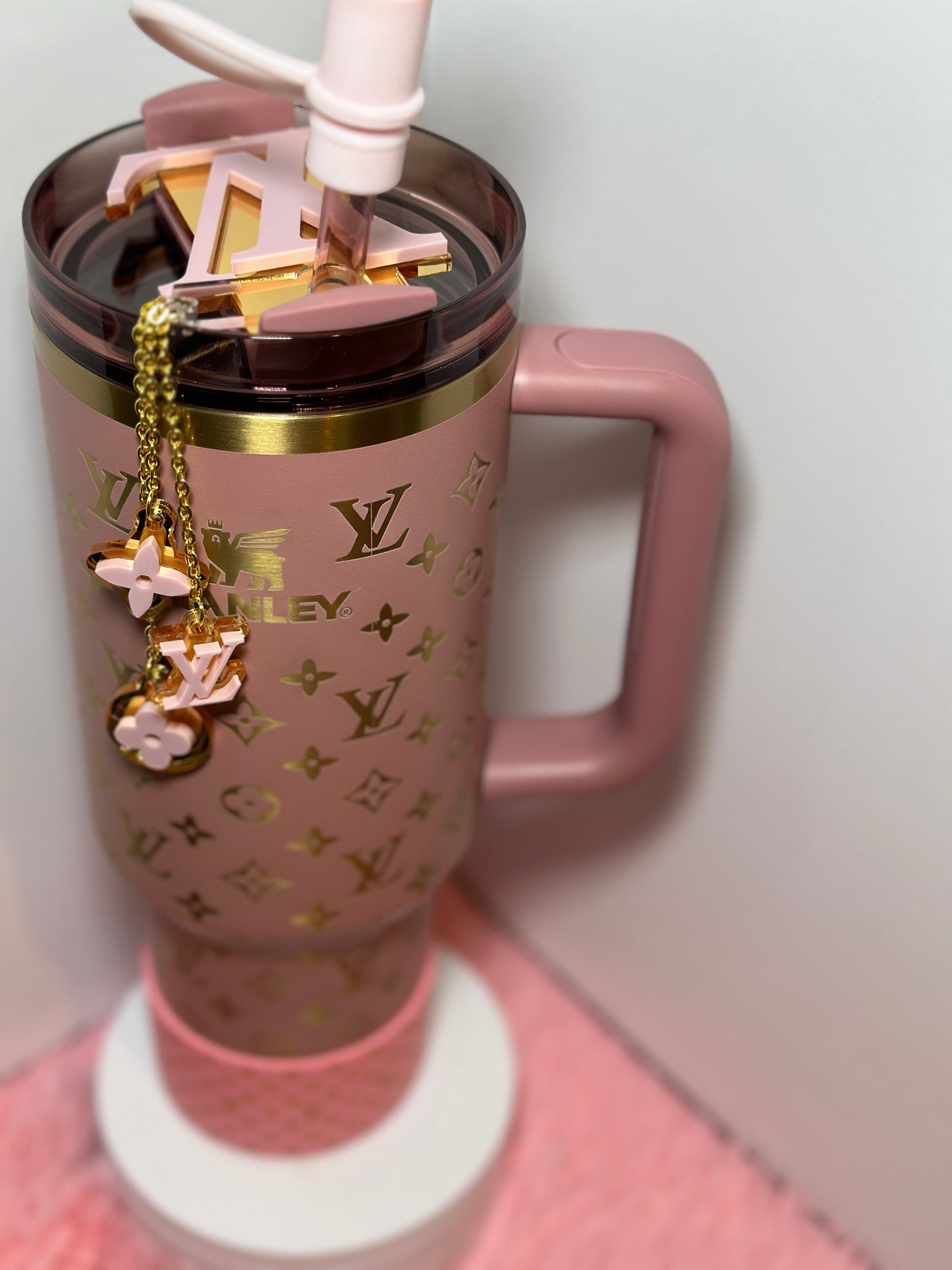 Engraved Luxe inspired Tumbler Quencher w accessories