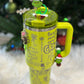 Christmas Green Monster Plaid Tumbler Accessory separate or set