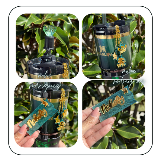 Wicked-Inspired Tumbler Accessory Set stanley inspired Topper and Charm set