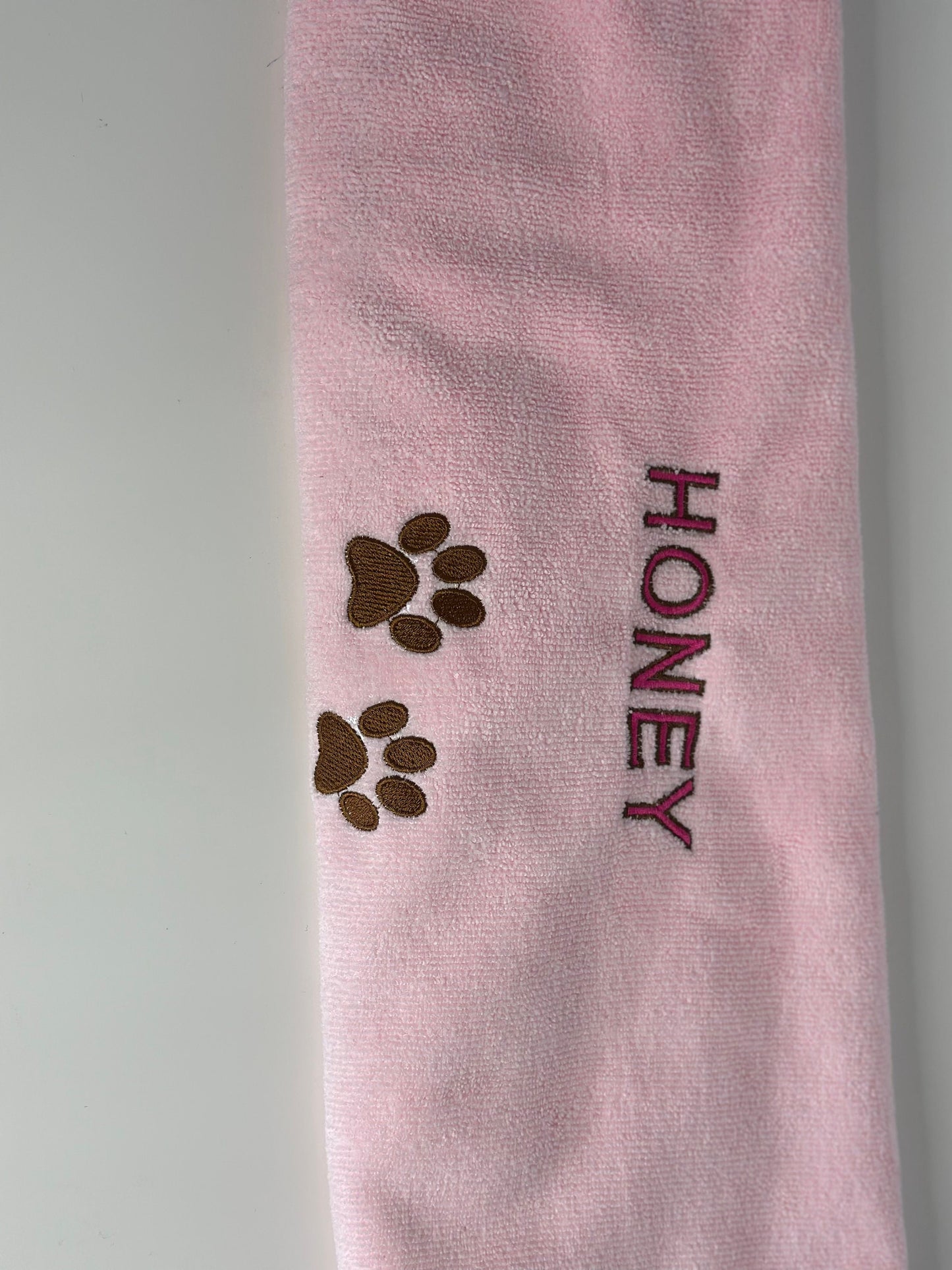 Paw print Microfiber Drying Towel Embroidered name with personalized towel monogrammed bath towel pet towel with names Dog towels dog gifts