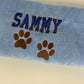 Paw print Microfiber Drying Towel Embroidered name with personalized towel monogrammed bath towel pet towel with names Dog towels dog gifts