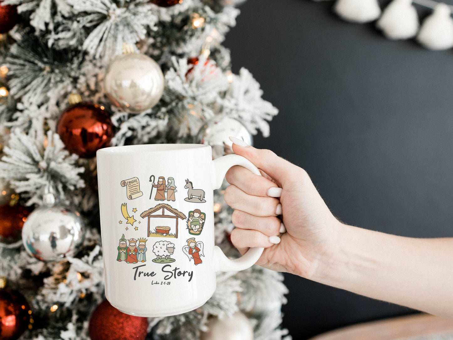 True Story Mug Faith Based Coffee Mug 15 oz  Ideal Gift for the Season Christmas Mug Nativity Story Mug  Christian Gift Coffee lover Gift