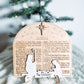 Luke 2 Scripture Christmas Ornament Shelf Sitter Wooden Nativity Home Decor Easel Handmade Wooden Nativity Luke 2 Home decor Christian Gift