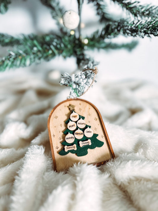 2024 Tree Family Christmas Ornament engraved ornament wooded ornament christmas tree ornament secret Santa gift annual family ornament pets