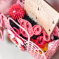 Love Basket Valentines Day Bag Medium  Jelly Tote Trendy Retro Basket Valentine day Filled Jelly Purse Gift for my daugther 5th birthday