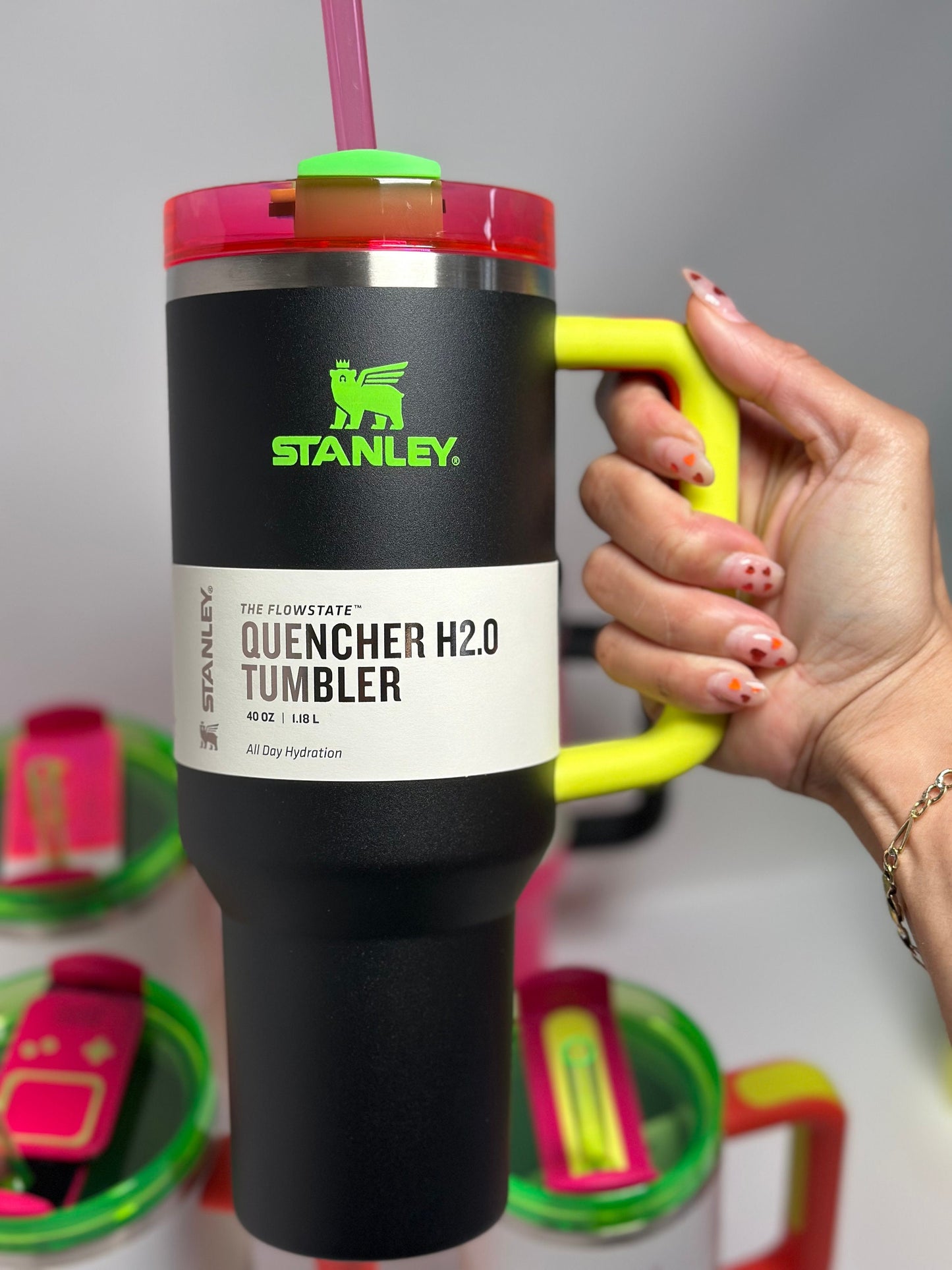 Neon Collection Unreleased Eletric Limited Edition Tumbler 40 oz Quencher Custom Tumbler Personalized Neon Tumbler Gift for her gift for mom