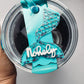 Personalized Tumbler Plate Mermaids Name Tag  Accessory Custom Tumbler Name Tag Tumbler Topper Name Plates Mermaid Gift Women Gift for her