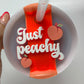 Just Peachy Tumbler Topper Peach Stanley Name Plate  Name Plate Name Plate Stanley Lid Topper Custom Name Plate Nectarine tumbler name tag