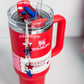 Personalized Tumbler Name Plate 4th of July set  Name Plate Quencher Name Tag USA TumblerTopper Holiday Tumbler Topper America topper